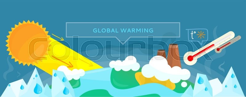 Ecology Banner Concept Global Warming Stock Vector Colourbox
