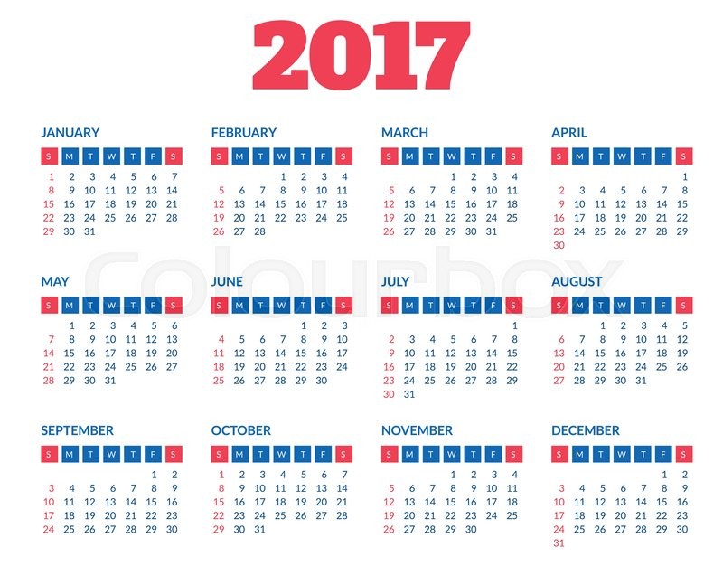 edit calendar 2017
