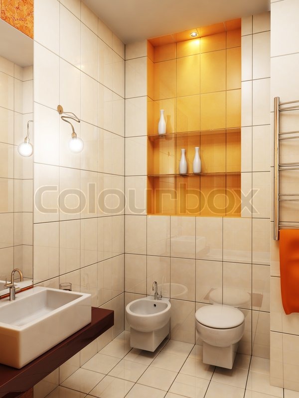 3D-Rendering der modernen Badezimmer | Stock Bild | Colourbox