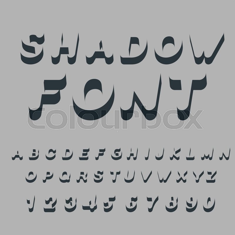 Shadow font. Set of letters of drop | Stock vector | Colourbox