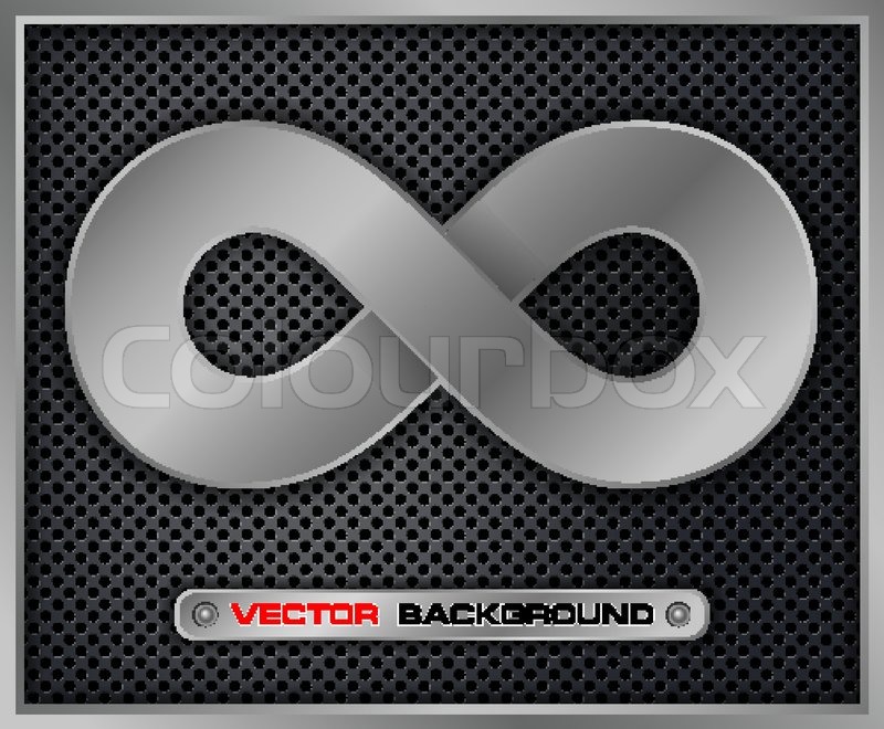 Metal infinity sign. | Stock vector | Colourbox