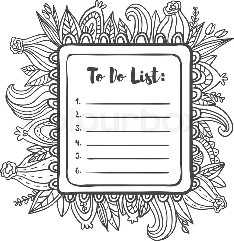 printable to do list page fun summer doodle frame floral fun printable to do list