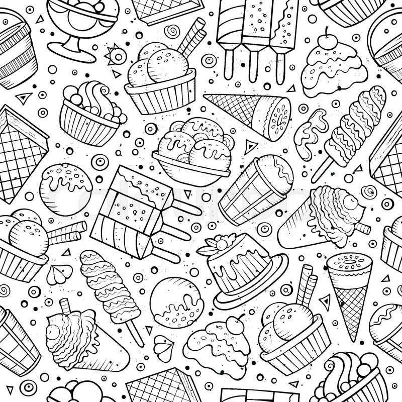 cloud what 9 syrup is doodles pattern cream hand drawn Cartoon ice seamless cloud what 9 syrup is doodles pattern cream hand drawn Cartoon ice seamless