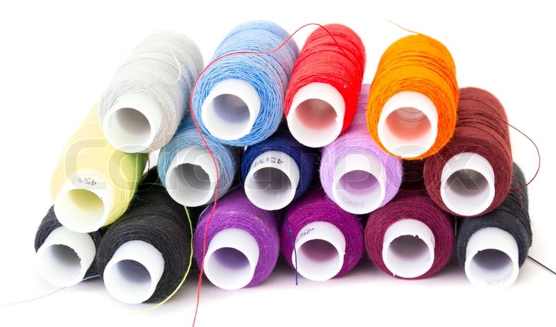 Multi-colored threads of a mouline ... | Stock image | Colourbox