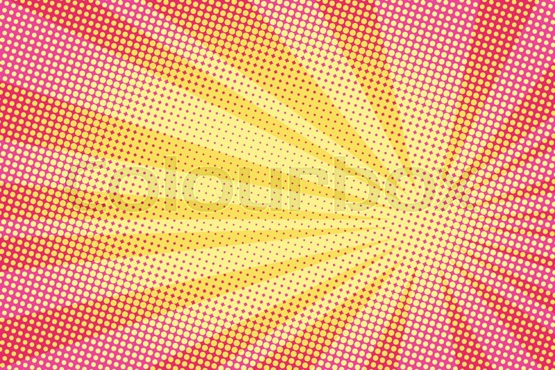 Retro comic yellow background raster | Stock vector | Colourbox