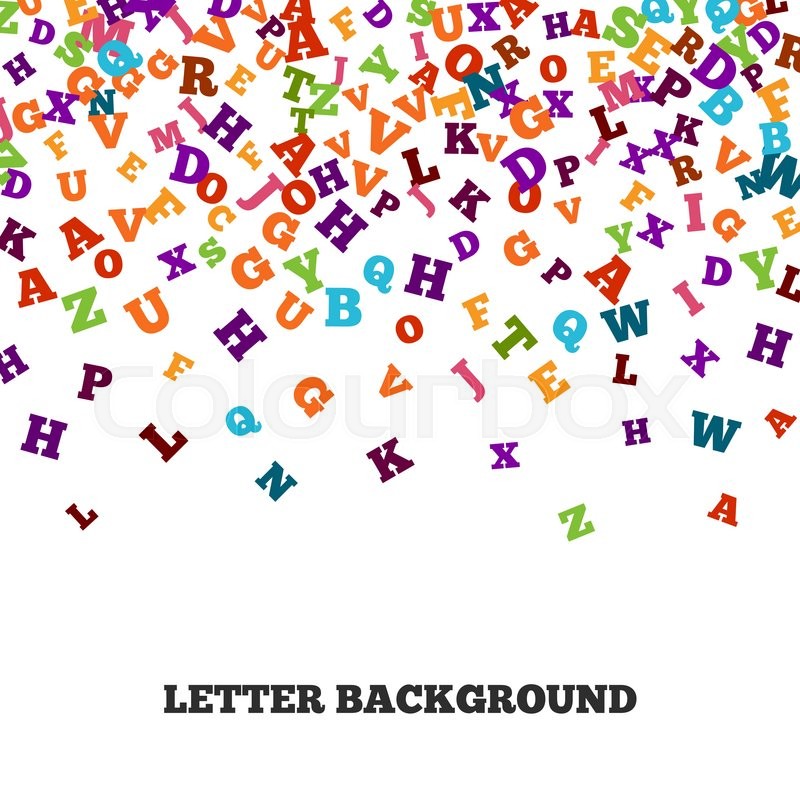 abstract colorful alphabet ornament border isolated on white