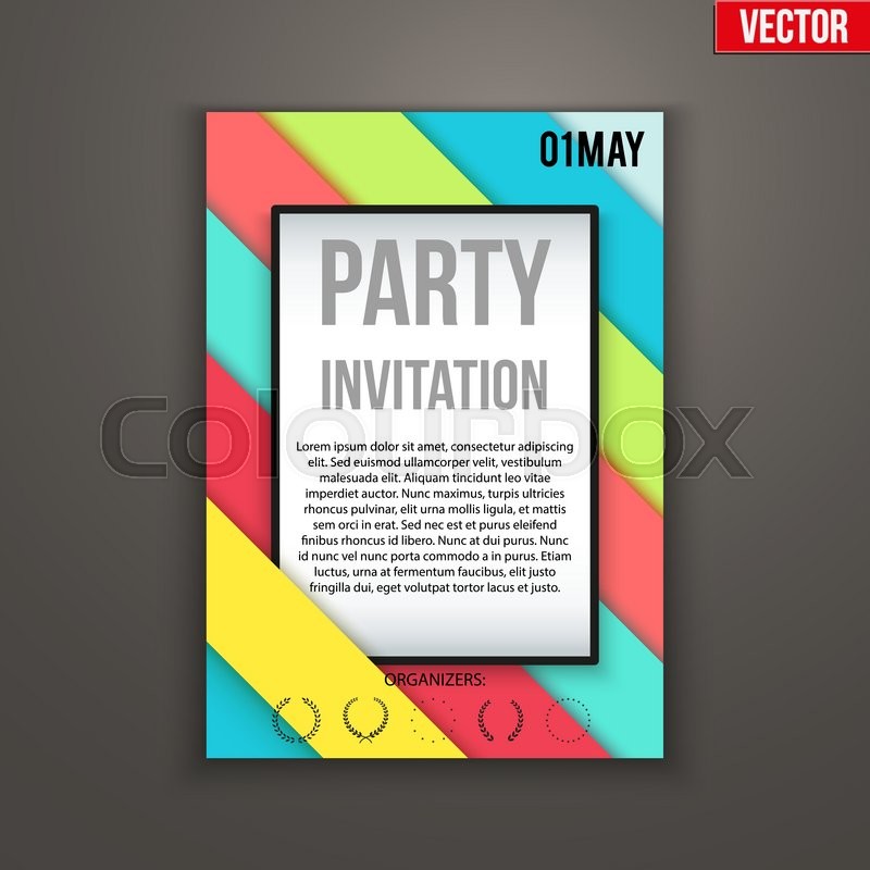design of template invitation flyer or presentation. abstract flat design of template invitation flyer or presentation. abstract flat, Presentation Abstract Template, Presentation templates