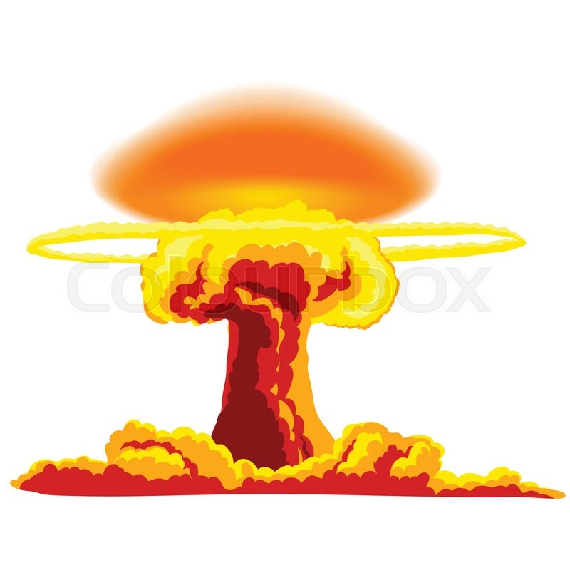 explosion white background