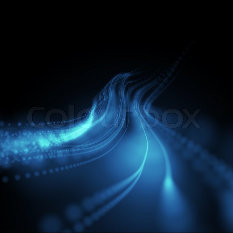 blue abstract smooth chaotic background over black stock photo