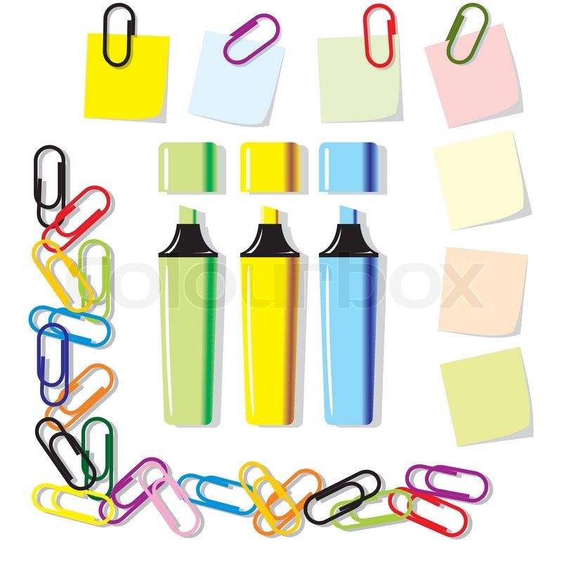 stationery and office tools stock vector colourbox office tools