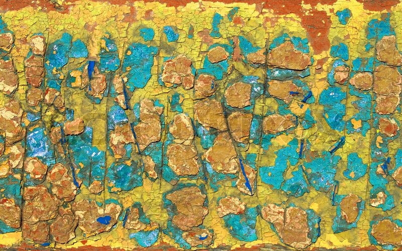 Rissige Farbe auf Holz | Stock Bild | Colourbox