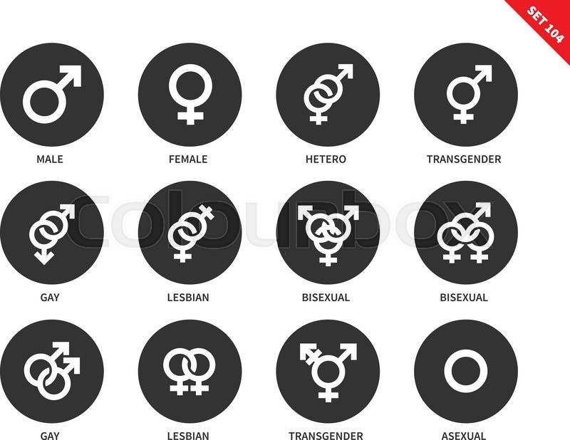 Sexual Orientation Vector Icons Set Stock Vector Colourbox 