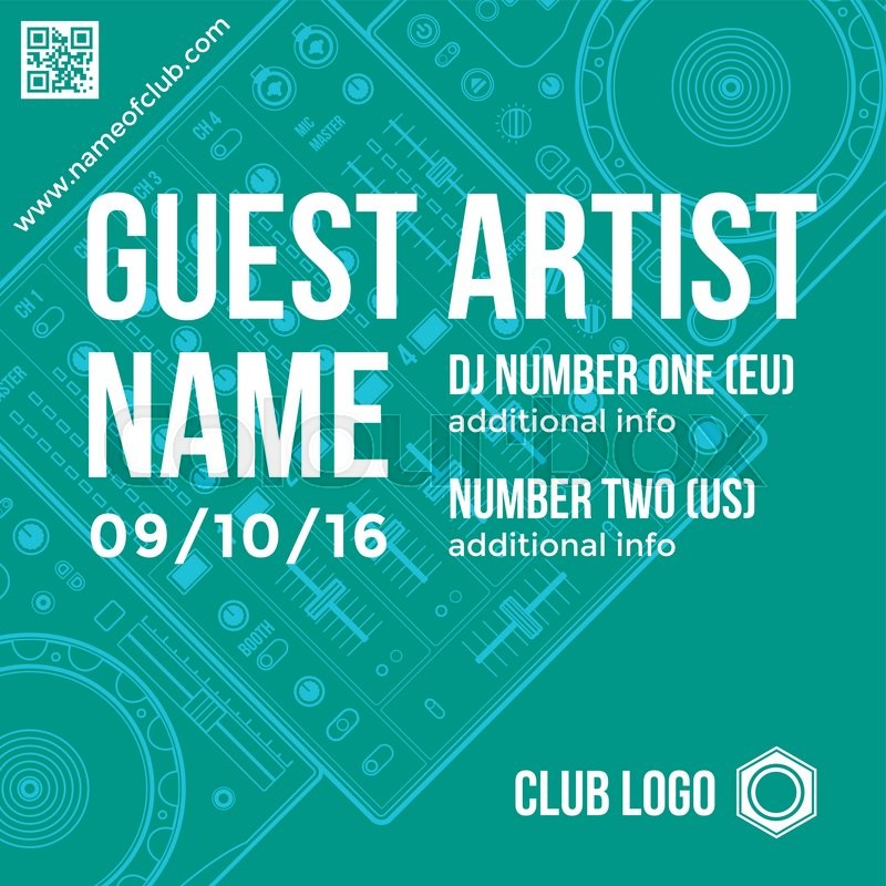 Vector Colorful Green Blue Modern Minimal Design Contemporary Flyer Music Event Poster Template Dj Mixer Cd Turntables Background Vector Colorful Green Blue Modern Minimal Design Contemporary Flyer Music Event Poster Template Dj Mixer Cd Turntables Background