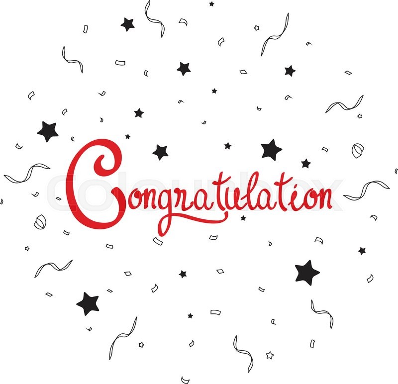 Vector Illustration of Congratulations ... | Stock vector | Colourbox