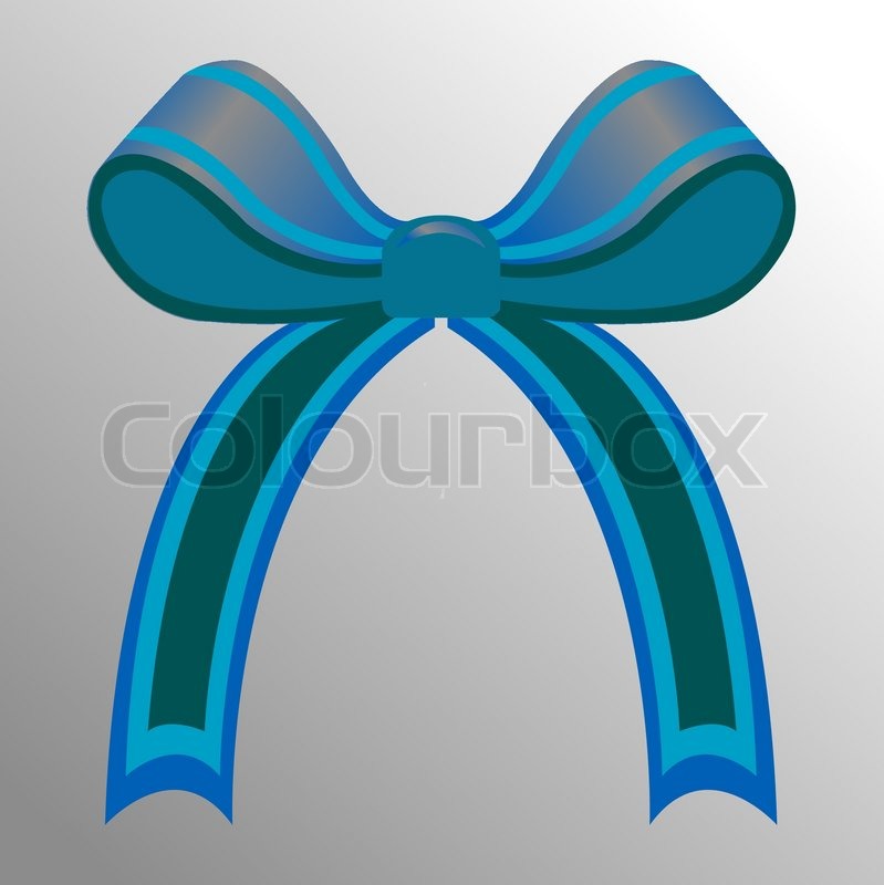 Blue ribbon, vector art illustration | Stock vector | Colourbox