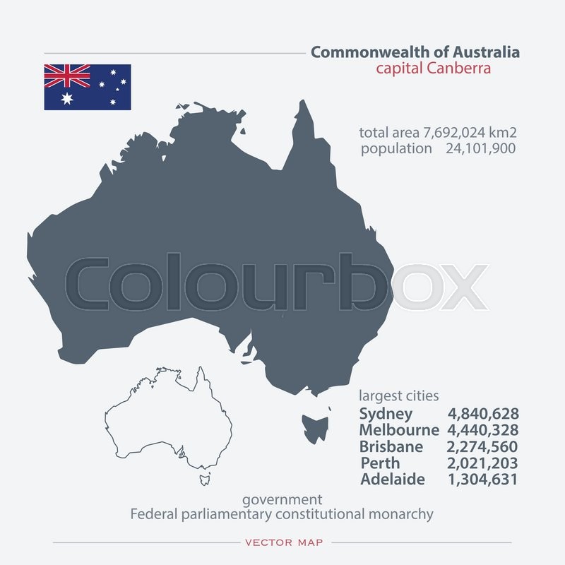Commonwealth of Australia isolated ... | Stock vector | Colourbox