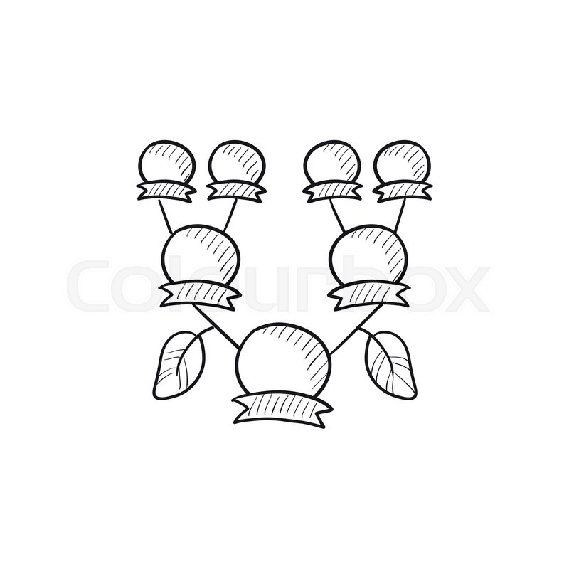 Family Tree Vector Sketch Icon Stock Vector Colourbox