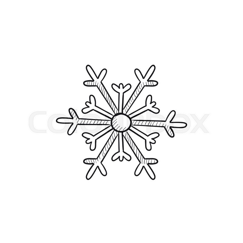 snowflake vector sketch icon isolated stock vector snowflake vector sketch icon isolated stock vector