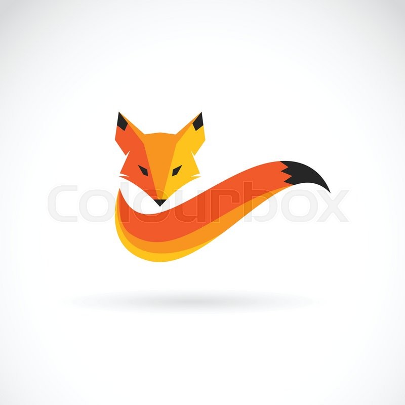 Vector image of an fox design on white | Stock vector | Colourbox