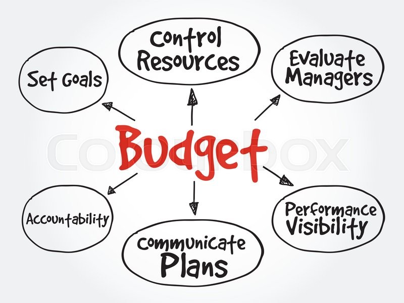 purposes of maintaining budget mind map flowchart business concept