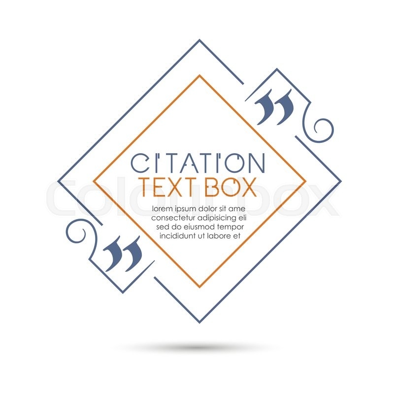 citation text box frame for decoration quote quote blank template