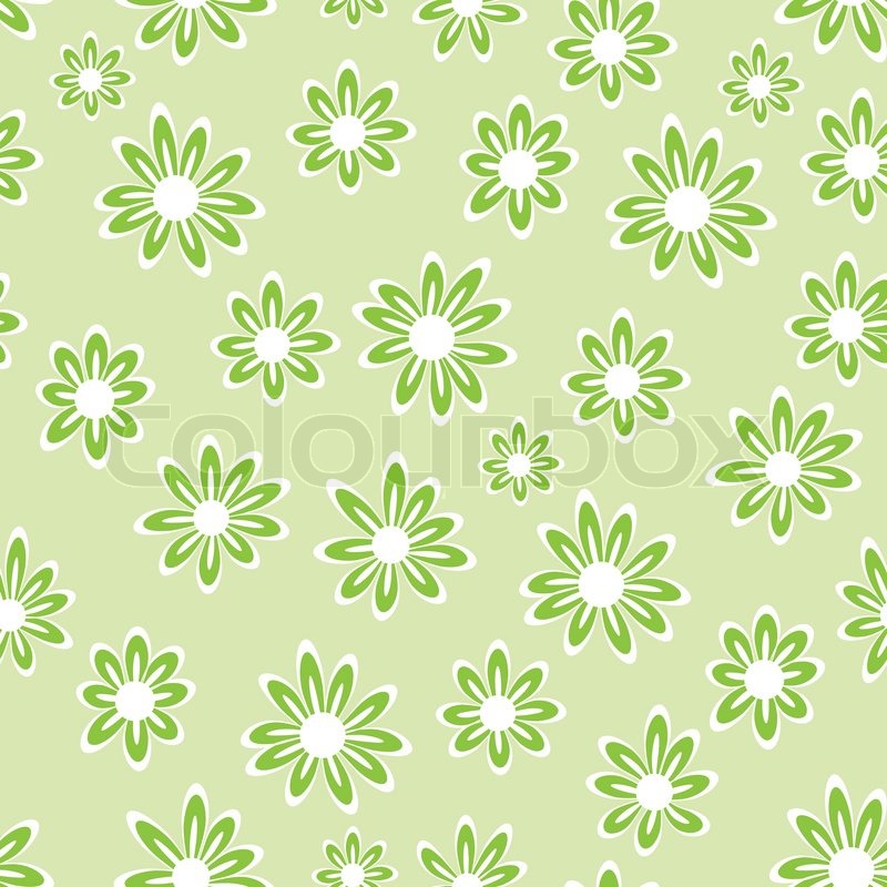 "Green floral pattern seamless. Stock vector Colourbox
