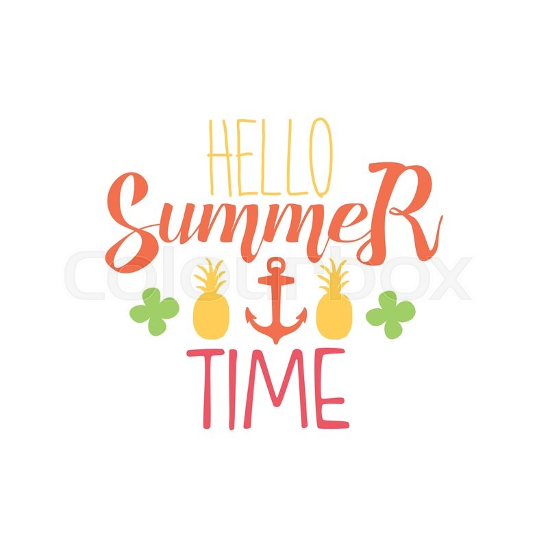 Great Summer Time Colorful Ad Beach Holiday Promotion Banner Cool Calligraphic Hand Drawn Vector Advertisement For Travel Agency Great Summer Time Colorful Ad Beach Holiday Promotion Banner Cool Calligraphic Hand Drawn Vector Advertisement For Travel Agency