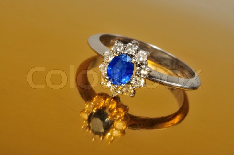 safir ring med diamanter safir ring med diamanter