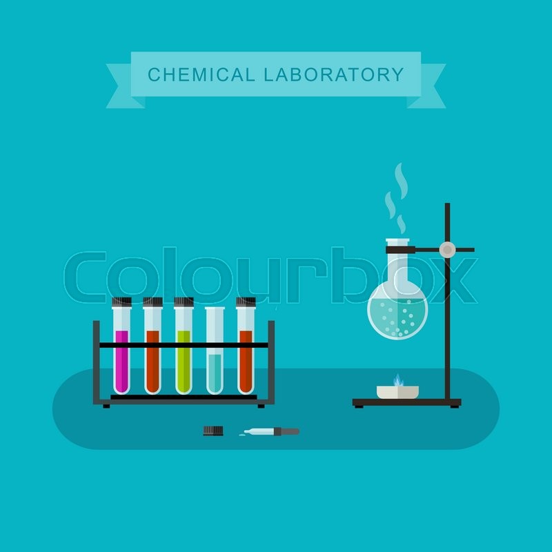 Chemical Laboratory Vector Banner With Stock Vector Colourbox