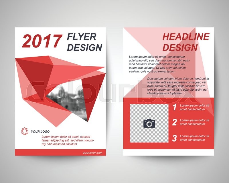 red abstract flyer layout