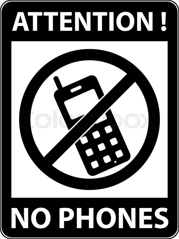 no phone use sign