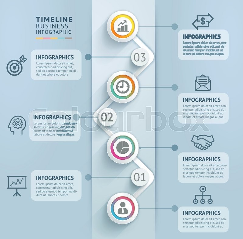 business timeline info graphic template vector illustration can be