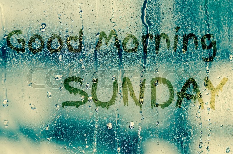 Natural Water Drops On Glass Window Stock Image Colourbox