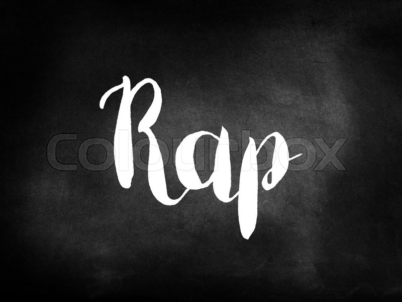 Rap written on blackboard | Stock image | Colourbox