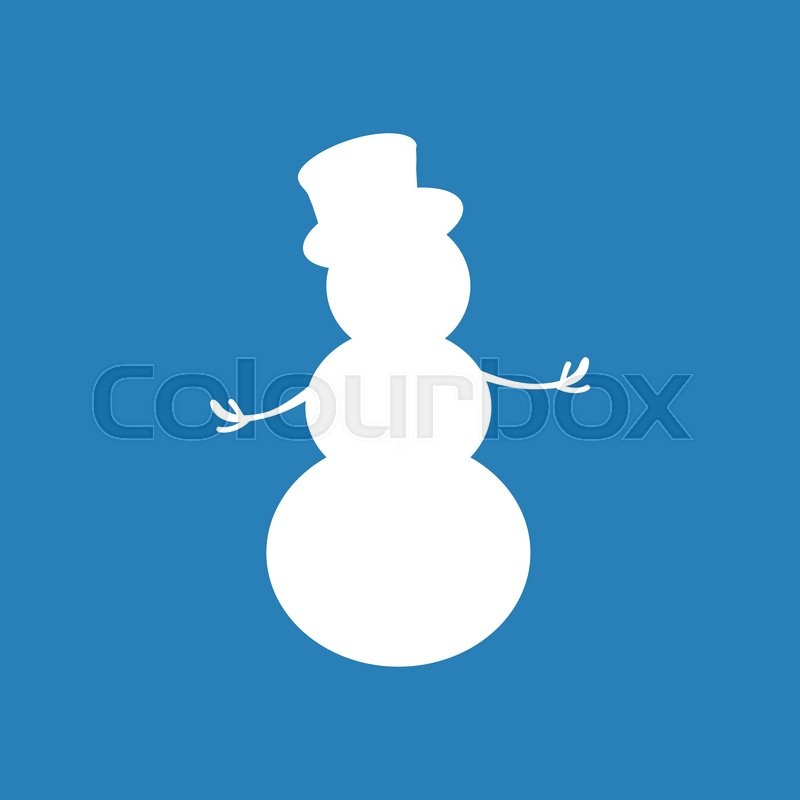 snowman silhouette icon on the blue stock vector colourbox snowman silhouette icon on the blue stock vector colourbox