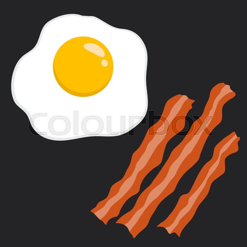 Vector stock of egg and bacon Stock vector Colourbox