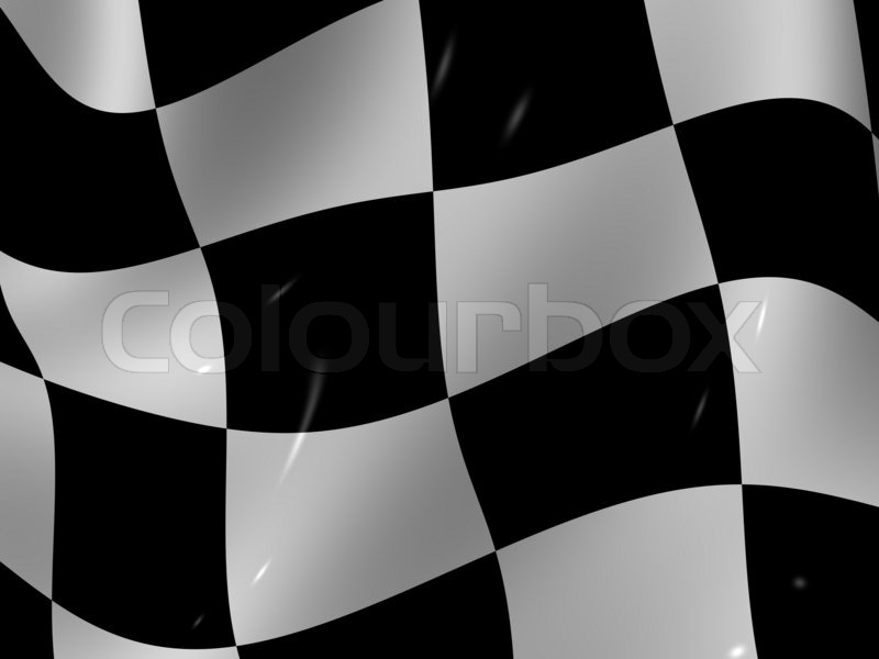 Finishing Checkered Flag 3d Stock Image Colourbox