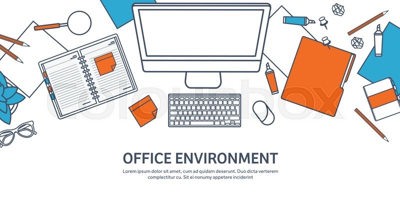 Workplace With Table And Computer Laptopdocumentspapersnotepadpencil Paperwork Office Workjob Workspace Management Creative Design Workplace With Table And Computer Laptopdocumentspapersnotepadpencil Paperwork Office Workjob Workspace Management Creative Design