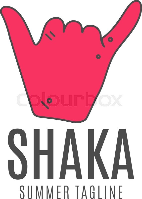 shaka vector logo icon surfing symbol shaka logo surf shaka vector logo icon surfing symbol shaka logo surf