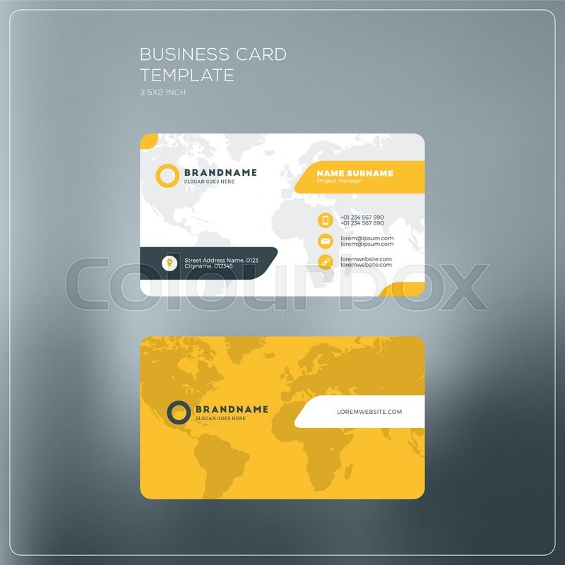 Corporate Business Card Print Stock Vector Colourbox