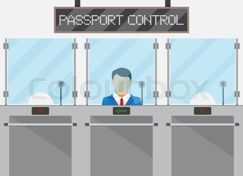 Border Control Concept Immigration Stock Vector Colourbox