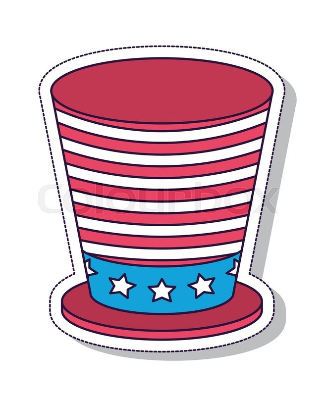 Patriotic hat isolated icon design, ... | Stock vector | Colourbox