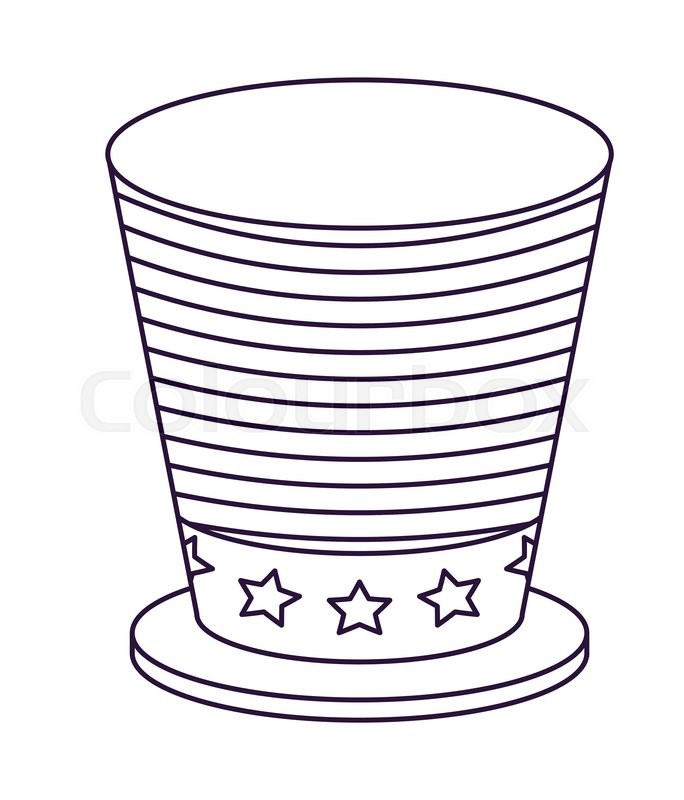Patriotic hat isolated icon design, ... | Stock vector | Colourbox