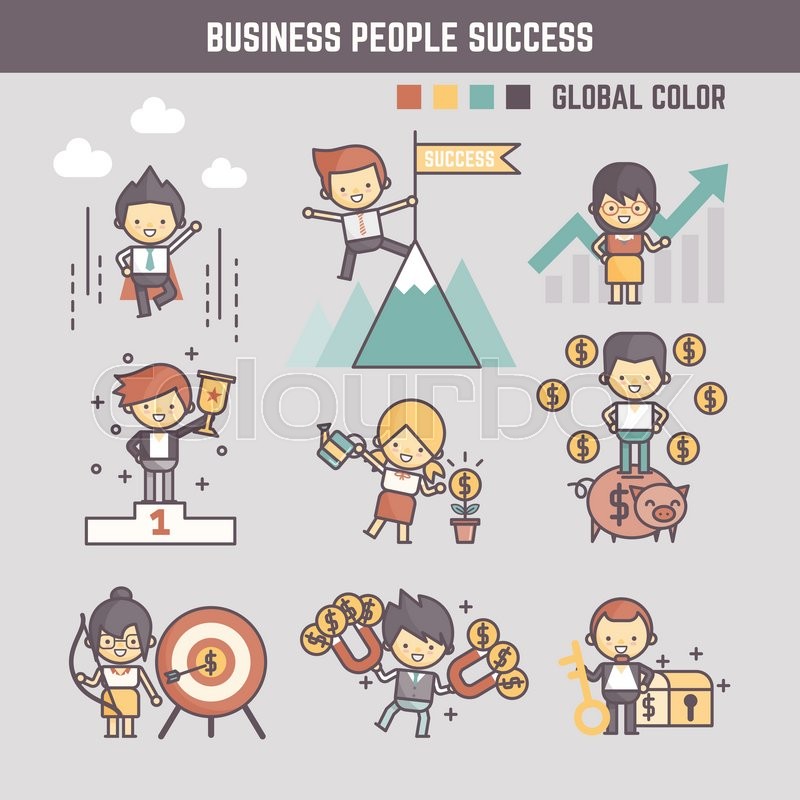outline cartoon characters illustration of business people success set | Stock vector | Colourbox outline cartoon characters illustration of business people success set | Stock vector | Colourbox