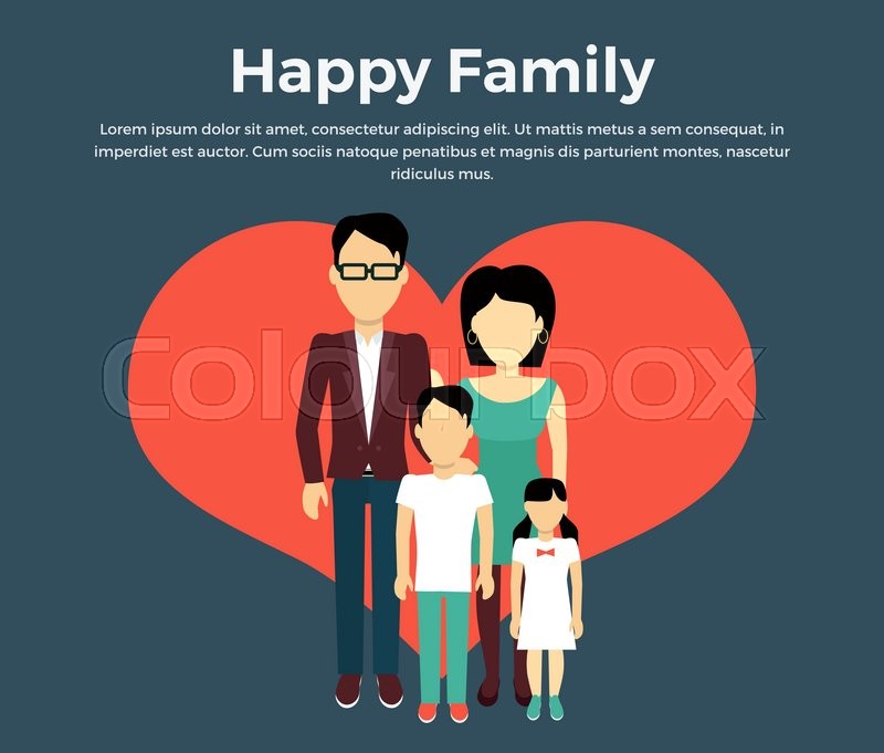 Happy Family Concept Banner Design Stock Vector Colourbox