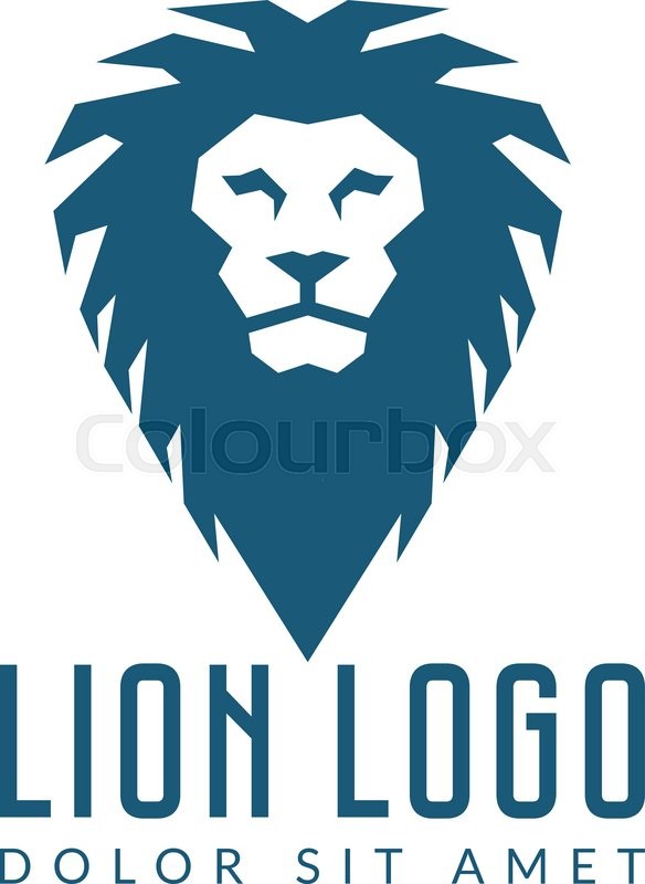 Company logo design. Lion's head Stock vector Colourbox