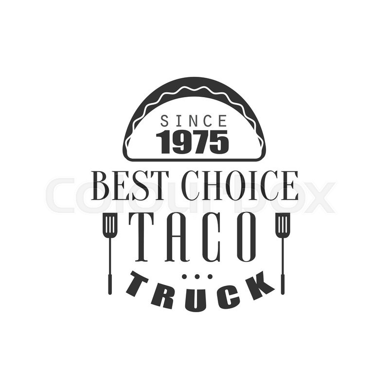 taco-truck-logo-graphic-design-black-stock-vector-colourbox