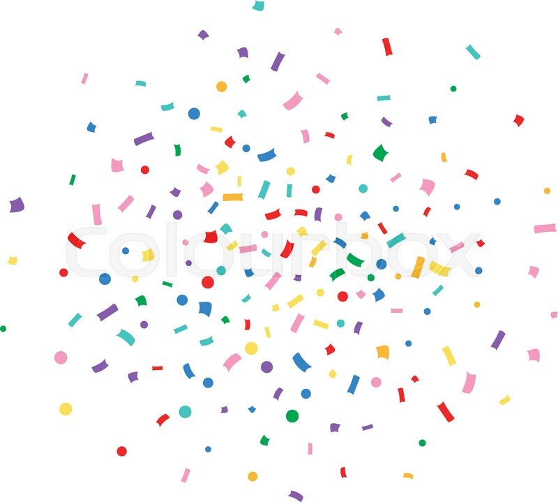 Abstract colorful explosion of confetti vector isolated on 