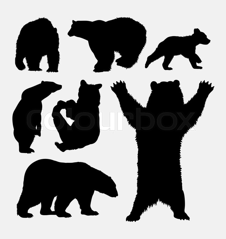 Bear wild animal silhouette 2. Good | Stock vector | Colourbox