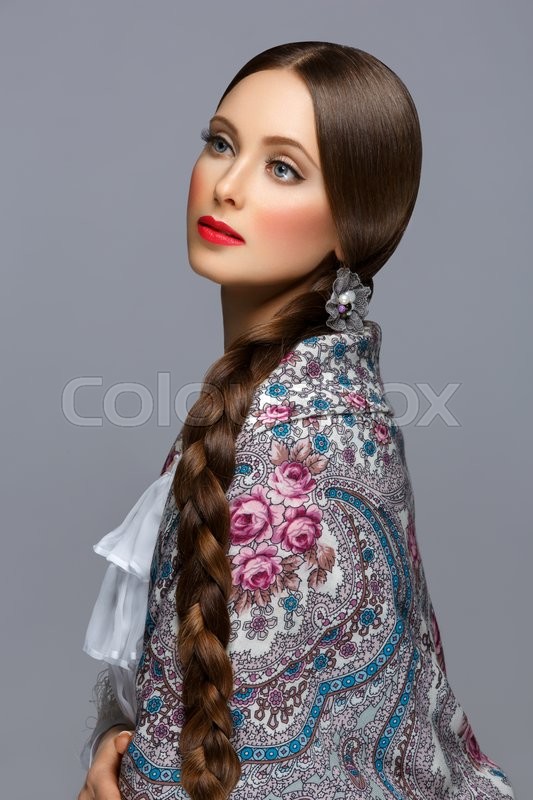 Beautiful Young Russian Woman With Very Stock Image Colourbox